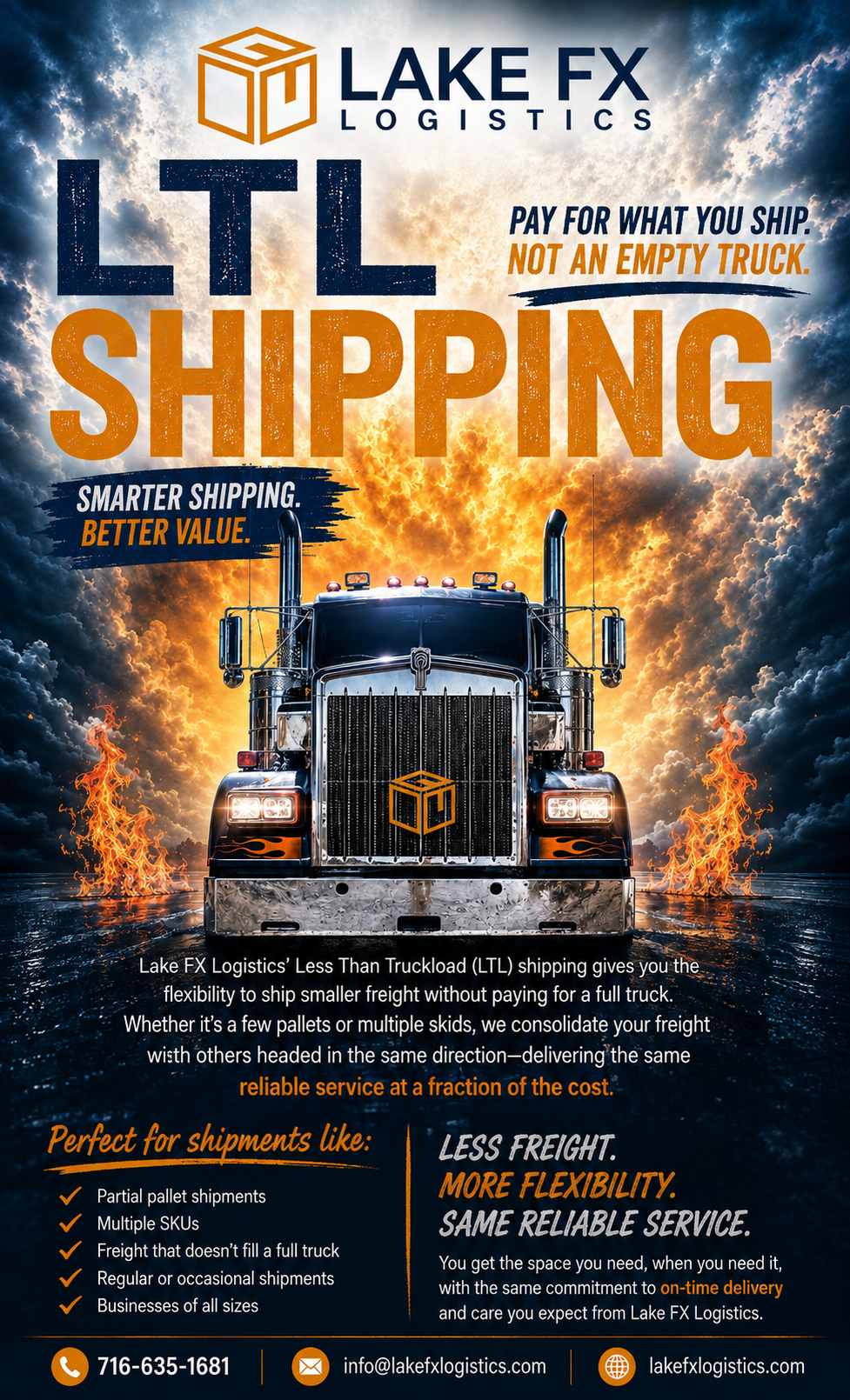Lake FX Logistics Less Than Truckload shipping
